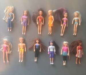 3" Polly Pocket dolls - lot of 12 (no clothing or accessories)